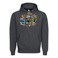 Smoke vintage truck western Zipper Hoodie - Zillion Design Studio