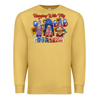Antique Gold hangin with my gnomerica Premium Sweatshirt - RacoonDesign