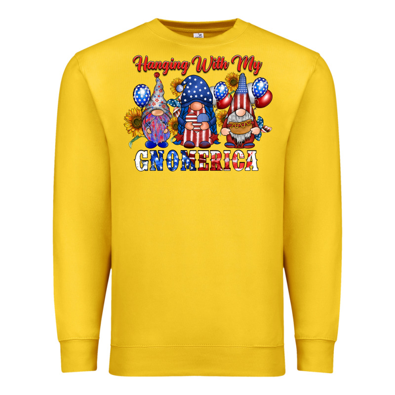 Hangin With My Gnomerica Premium Sweatshirt by RacoonDesign | Teevron