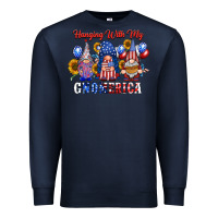 Navy hangin with my gnomerica Premium Sweatshirt - RacoonDesign