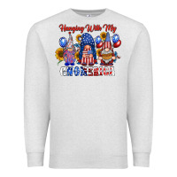 Oatmeal Heather hangin with my gnomerica Premium Sweatshirt - RacoonDesign