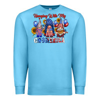 Ocean Blue hangin with my gnomerica Premium Sweatshirt - RacoonDesign
