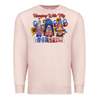Pale Pink hangin with my gnomerica Premium Sweatshirt - RacoonDesign