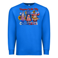 True Royal hangin with my gnomerica Premium Sweatshirt - RacoonDesign