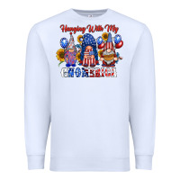 White hangin with my gnomerica Premium Sweatshirt - RacoonDesign