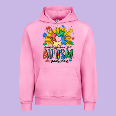 Accept Understand Love Awareness Urban Hoodie Designed By Maliassmallbusiness