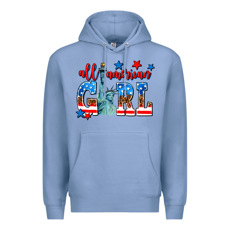 All American Girl Premium Hoodie by AdoDesignShop | Teevron
