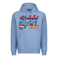 Colony Blue all american girl Premium Hoodie - AdoDesignShop