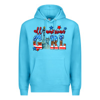 Ocean Blue all american girl Premium Hoodie - AdoDesignShop