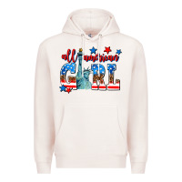 Pale Pink all american girl Premium Hoodie - AdoDesignShop