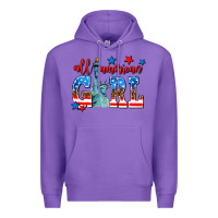 Purple all american girl Premium Hoodie - AdoDesignShop