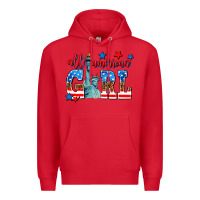 Red all american girl Premium Hoodie - AdoDesignShop