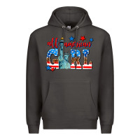 Smoke all american girl Premium Hoodie - AdoDesignShop