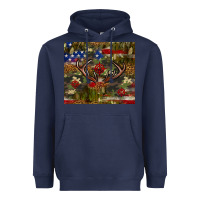 Navy Hunting leopard USA flag tumbler 4th of july Heavyweight Hoodie - Neo Western
