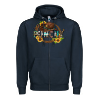 Navy punchy Zipper Hoodie - Zillion Design Studio
