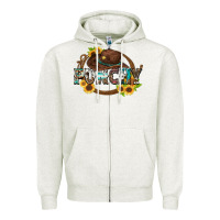 Oatmeal Heather punchy Zipper Hoodie - Zillion Design Studio