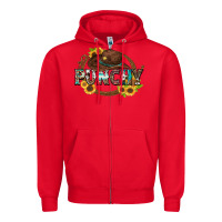 Red punchy Zipper Hoodie - Zillion Design Studio