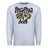 Heather Grey mama of both Premium Sweatshirt - CowhideDigitalArt