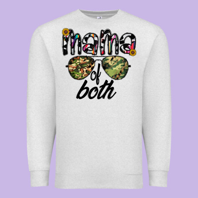 Mama Of Both Premium Sweatshirt Designed By Cowhidedigitalart