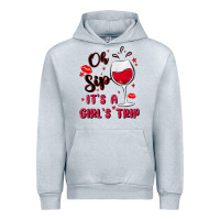 Heather Grey oh sip it's a girl's trip Urban Hoodie - MaliasSmallBusiness