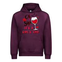 Mauve Wine oh sip it's a girl's trip Urban Hoodie - MaliasSmallBusiness