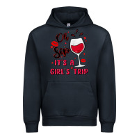 Navy oh sip it's a girl's trip Urban Hoodie - MaliasSmallBusiness