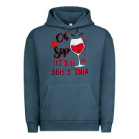 Pigment Midnight Navy oh sip it's a girl's trip Urban Hoodie - MaliasSmallBusiness