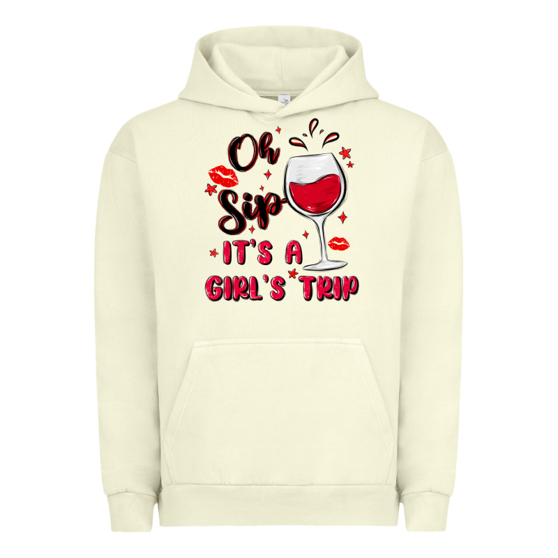 Oh Sip It's A Girl's Trip Urban Hoodie by MaliasSmallBusiness | Teevron