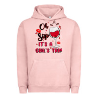 Pigment Salmon oh sip it's a girl's trip Urban Hoodie - MaliasSmallBusiness