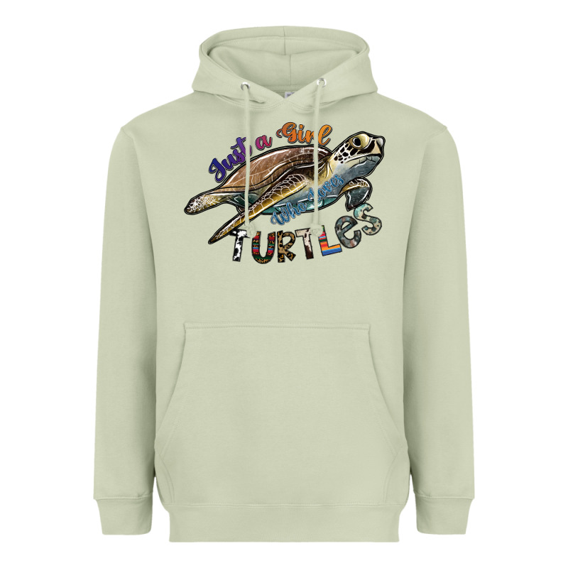 Just A Girl Who Loves Turtles Heavyweight Hoodie by SublimationCraftShop | Teevron
