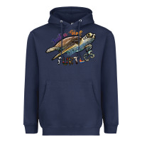 Navy just a girl who loves turtles Heavyweight Hoodie - SublimationCraftShop