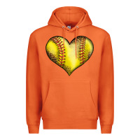 Carrot softball heart Premium Hoodie - LillyAllenDesigns