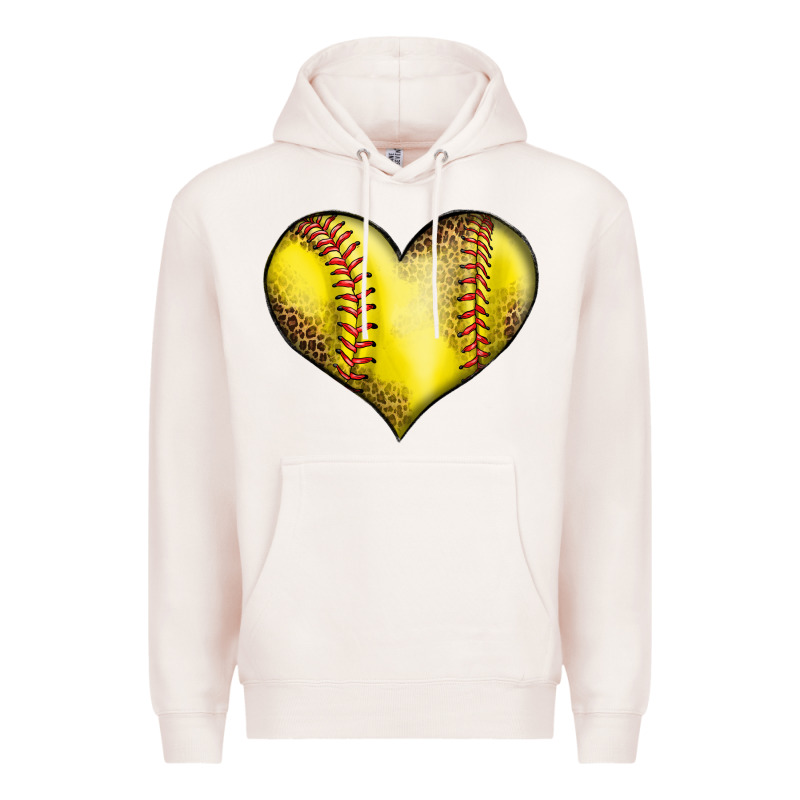 Softball Heart Premium Hoodie by LillyAllenDesigns | Teevron