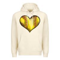 Sandshell softball heart Premium Hoodie - LillyAllenDesigns