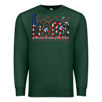 Sports Green home of the free Premium Sweatshirt - RacoonDesign