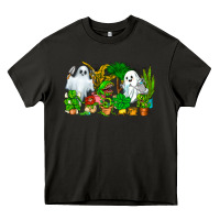 Asphalt Spooky Plants Heavy Core Tee - CowhideDigitalArt