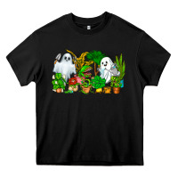 Black Spooky Plants Heavy Core Tee - CowhideDigitalArt