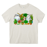 Cream Spooky Plants Heavy Core Tee - CowhideDigitalArt