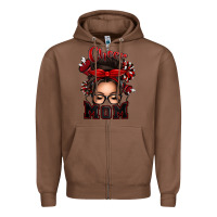 Chestnut cheer mom messy bun Zipper Hoodie - texasbilliewilder