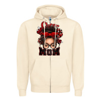 Sandshell cheer mom messy bun Zipper Hoodie - texasbilliewilder