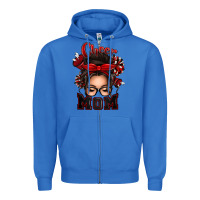 True Royal cheer mom messy bun Zipper Hoodie - texasbilliewilder