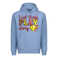 Colony Blue Look Pretty Play Dirty Premium Hoodie - LillyAllenDesigns