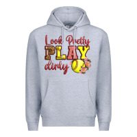 Heather Grey Look Pretty Play Dirty Premium Hoodie - LillyAllenDesigns