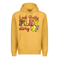 Mustard Look Pretty Play Dirty Premium Hoodie - LillyAllenDesigns