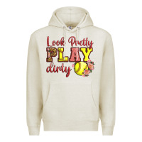 Oatmeal Heather Look Pretty Play Dirty Premium Hoodie - LillyAllenDesigns