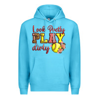 Ocean Blue Look Pretty Play Dirty Premium Hoodie - LillyAllenDesigns