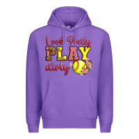 Purple Look Pretty Play Dirty Premium Hoodie - LillyAllenDesigns