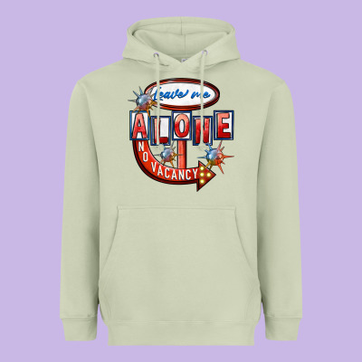 Leave Me Alone Anti Valentines Day Heavyweight Hoodie Designed By Fadigitalartstudio