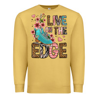 Antique Gold live on the edge ice skating Premium Sweatshirt - FaDigitalArtStudio