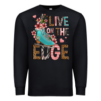 Black live on the edge ice skating Premium Sweatshirt - FaDigitalArtStudio
